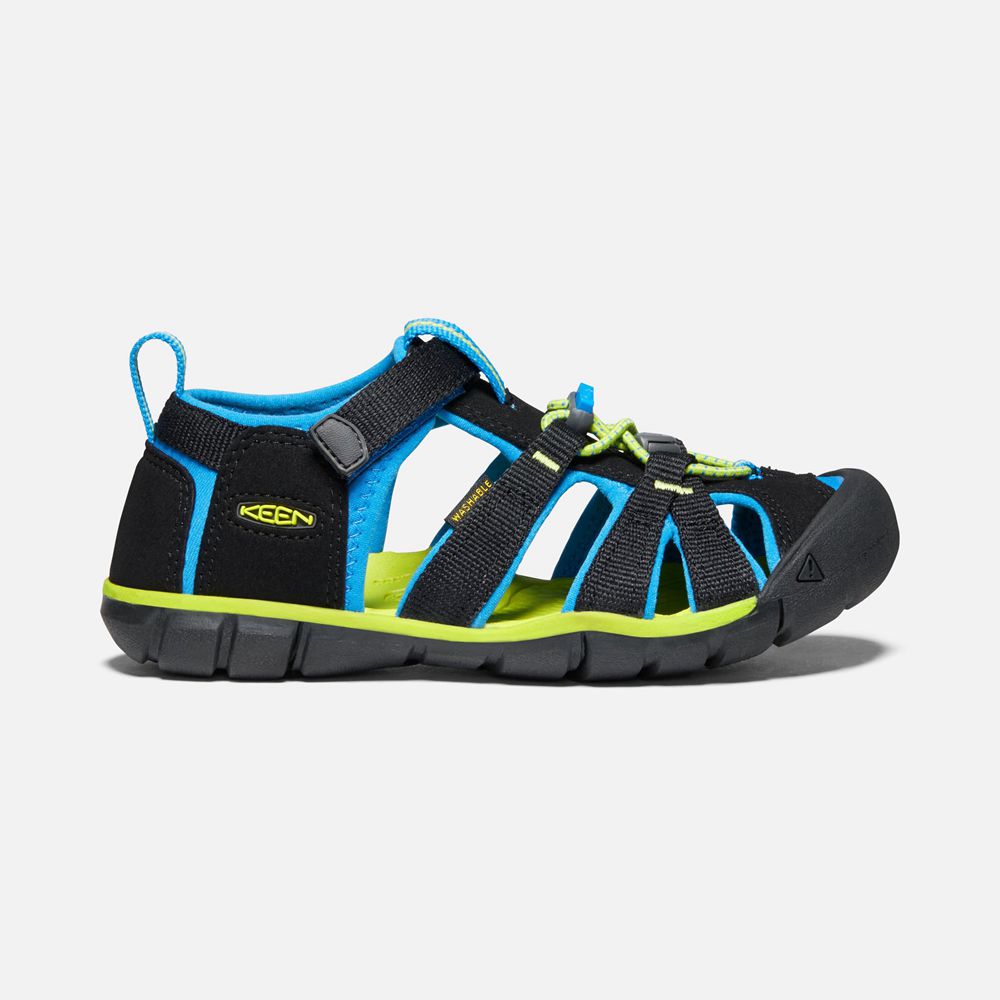 Sandalias Keen Mexico Negros/Azules - Niños Seacamp Ii Cnx - AC8467251